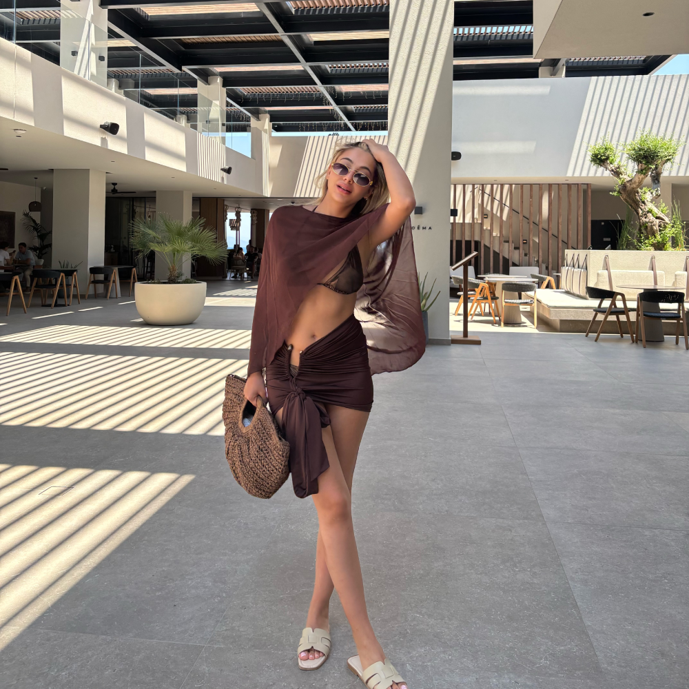 Sudie Studio Signature – Özel Dikim Beach Set – Acı Kahve 2